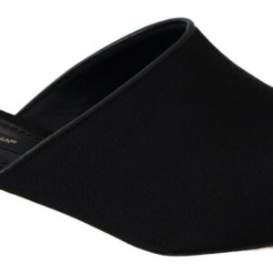 Black Grosgrain Slides Sandals Women Shoes - Jag Couture London