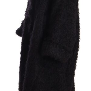 Black Mohair Fur Cape Trench Coat Jacket - Jag Couture London
