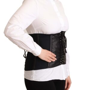 Black Corset Belt Stretch Waist Strap Top - Jag Couture London
