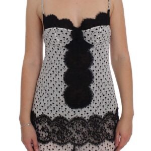 Black Silk Lace Babydoll Lingerie Top - Jag Couture London