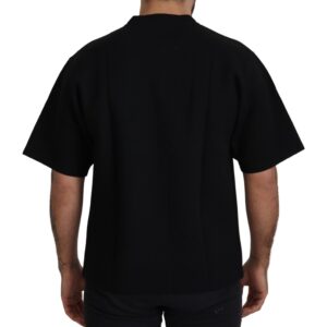 Black Logo Cotton Crewneck T-shirt - Jag Couture London
