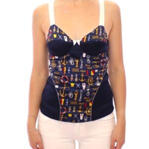 Blue Sailor Motive Tank Top - Jag Couture London