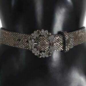 Crystal Buckle Sequined Waist Belt - Jag Couture London