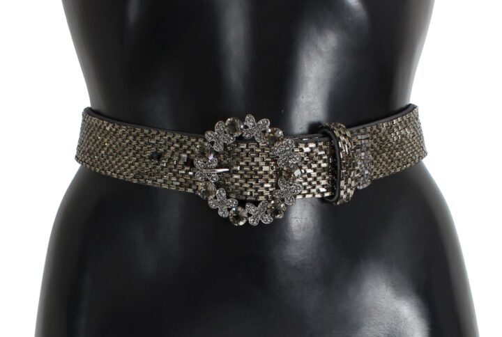 Crystal Buckle Sequined Waist Belt - Jag Couture London