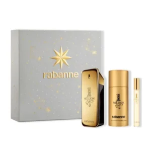 Rabanne 1 Million Eau De Toilette Spray 100ml Set 3 Pieces - Jag Couture London