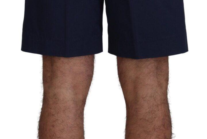Blue Chinos Cotton Stretch Casual Shorts - Jag Couture London