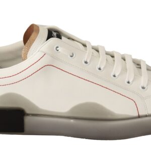 White Gold Leather Low Top Sneakers Casual Shoes - Jag Couture London
