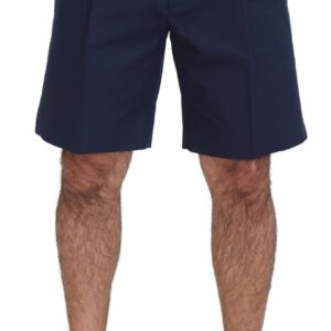 Blue Chinos Cotton Stretch Casual Shorts - Jag Couture London