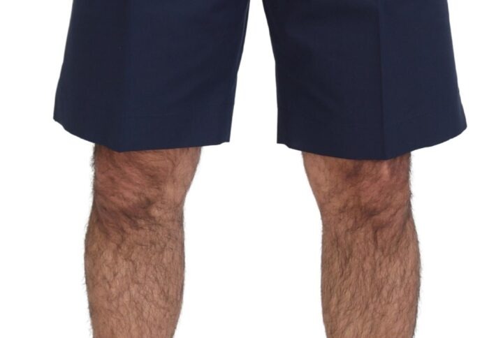 Blue Chinos Cotton Stretch Casual Shorts - Jag Couture London
