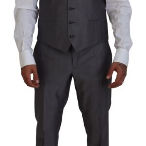 Gray SICILIA 3 Piece Slim Fit Suit - Jag Couture London