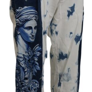 Blue Ceasar Denim Cotton Loose Fit Jeans - Jag Couture London