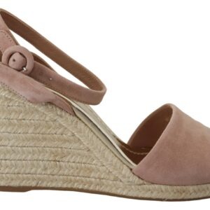 Pink Suede Leather Ankle Strap Sandals - Jag Couture London