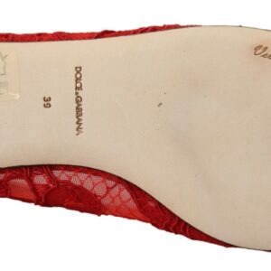 Red Taormina Crystals Loafers Flats Shoes - Jag Couture London