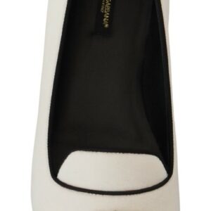 White Velvet Slip Ons Loafers Flats Shoes - Jag Couture London