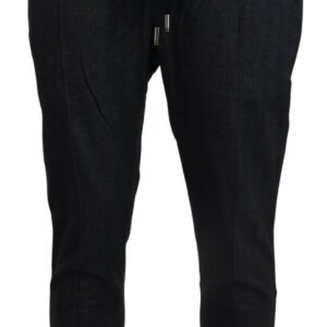 Gray Cotton Jogger Men Pants - Jag Couture London