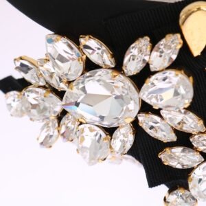 Black Crystal White Hair Parrucchiera Headband Diadem - Jag Couture London