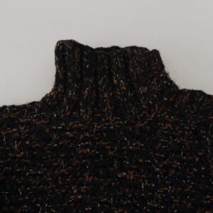 Brown Fatto A Mano Turtleneck Pullover Sweater - Jag Couture London