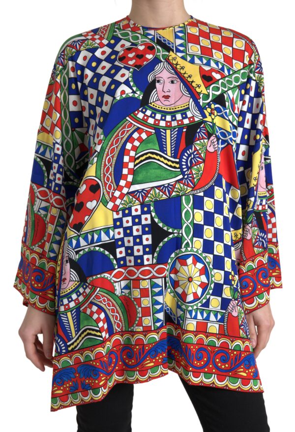 Multicolor Printed Long Sleeves Blouse Top