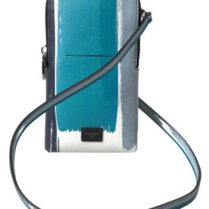 Blue Leather Purse Crossbody Sling Phone Bag Unisex - Jag Couture London