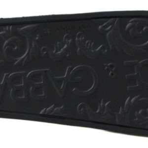 Black Slides Sandals Beach Saint Barth Shoes - Jag Couture London