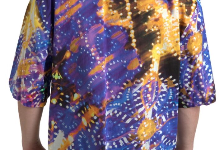 Luminaire Print Cotton Polo Top Men Shirt - Jag Couture London