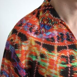 Multicolor Luminarie Print Men Cotton Shirt - Jag Couture London