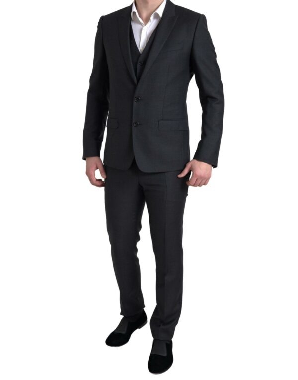 Dark Gray 3 Piece Single Breasted MARTINI Suit