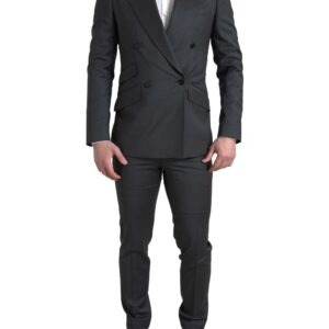 Gray 2 Piece Double Breasted SICILIA Suit - Jag Couture London