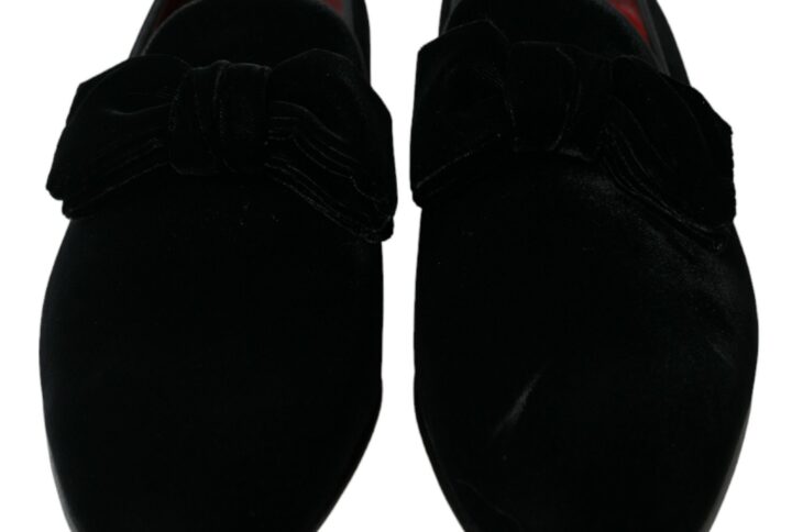 Black Velvet Loafers Formal Dress Shoes - Jag Couture London