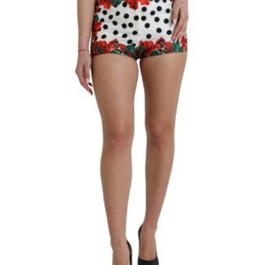 Multicolor Floral Polka Dot Hot Pants Shorts - Jag Couture London