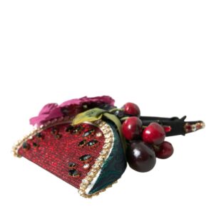 Red Watermelon Cherry Crystal Hairband Statement Diadem - Jag Couture London