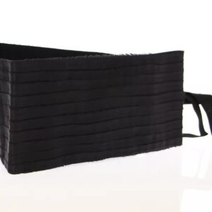 Black Silk Womens Waist Cummerbund - Jag Couture London