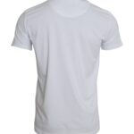 White Cotton Roundneck Short Sleeve T-shirt - Jag Couture London