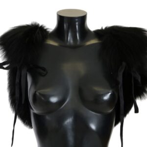 Black Silver Fox Fur Scarf - Jag Couture London