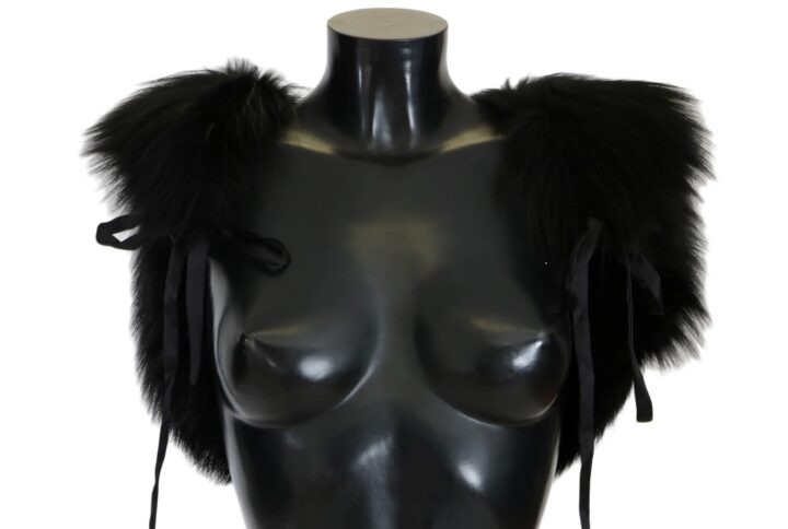 Black Silver Fox Fur Scarf - Jag Couture London