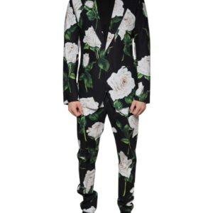 Black Rose Cotton Men Formal 2 Piece Suit - Jag Couture London