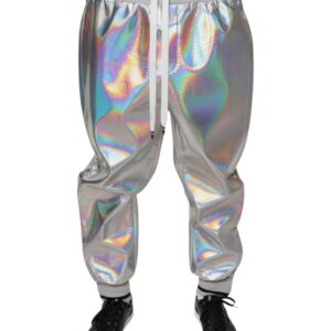 Silver Iridescent Men Jogger Sweatpants Pants - Jag Couture London