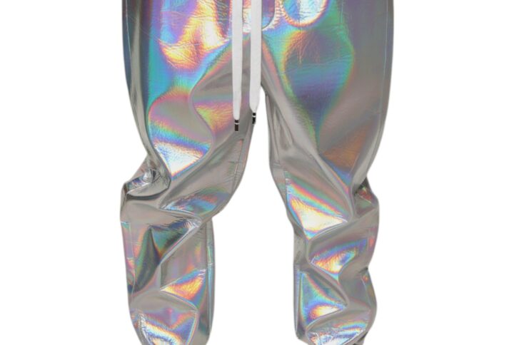 Silver Iridescent Men Jogger Sweatpants Pants - Jag Couture London