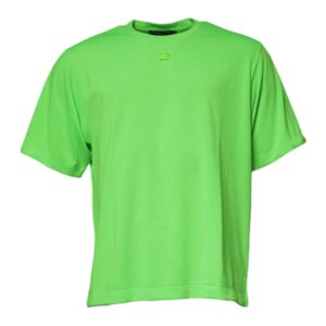 Green DG Logo Cotton Crew Neck T-shirt - Jag Couture London