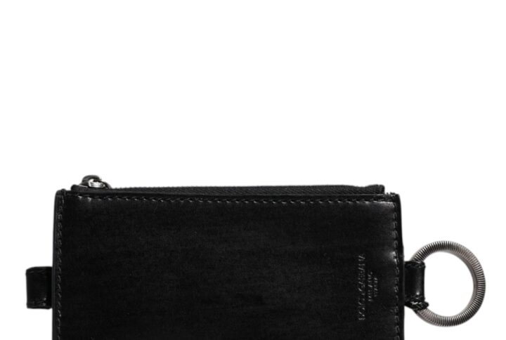 Black Horse Leather Lanyard Logo Card Holder Wallet - Jag Couture London