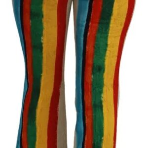 Multicolor Flared Riga Pittorica Pants - Jag Couture London