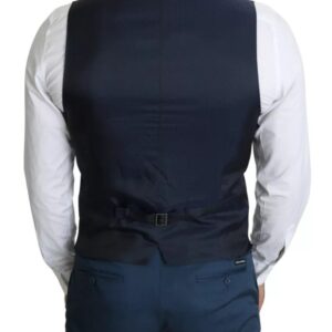 Navy Blue Men Formal Dress Waistcoat Vest - Jag Couture London