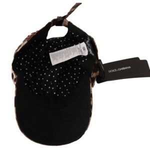 Brown Leopard Sequin Sicily Applique Baseball Hat - Jag Couture London