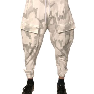 White Camouflage Cargo Jogger Pants - Jag Couture London