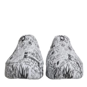 White Black Graffiti Daymaster Sneakers Shoes - Jag Couture London