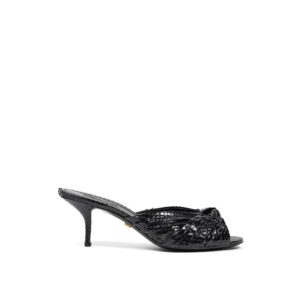 Black Snake Skin Platform Sandals - Jag Couture London