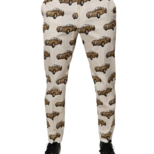 Off White Cars Cotton Skinny Men Denim Jeans - Jag Couture London
