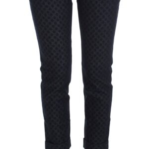Polka Dotted Slim Capris Jeans - Jag Couture London