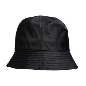 Black Cotton Wide Brim Bucket Hat - Jag Couture London