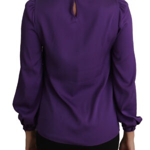 Purple Blouse Prince Fairy Tale Embellished Top - Jag Couture London